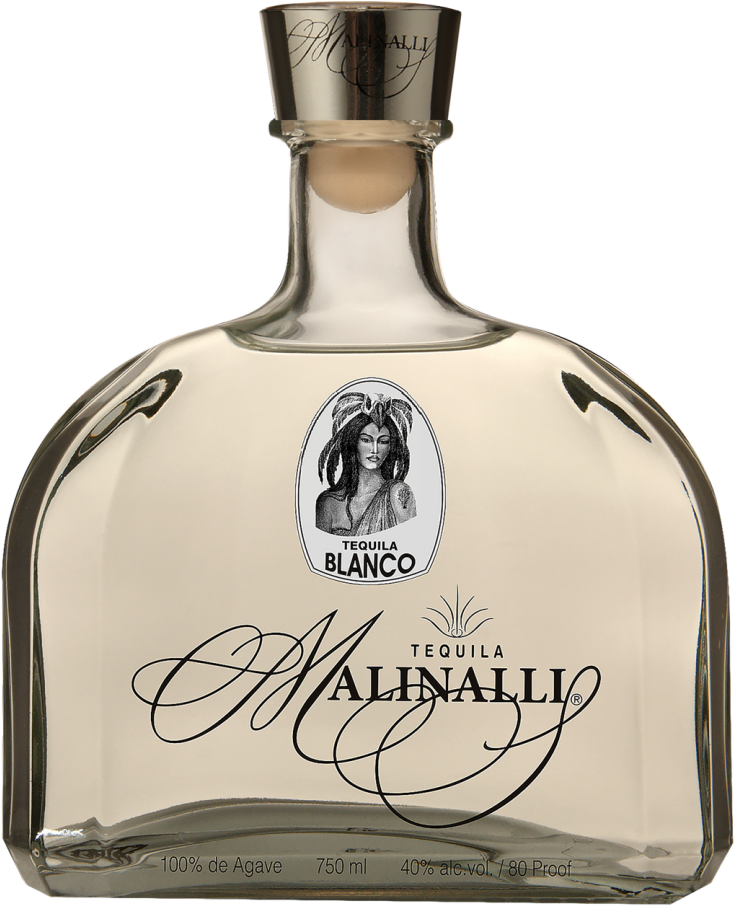 Malinalli Tequila Blanco - Glass Bottle (734x1024), Png Download