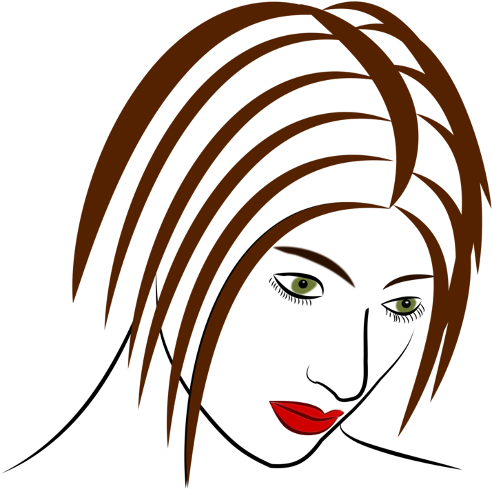 Line Art Eye Woman Cartoon Face - Illustration (1061x750), Png Download