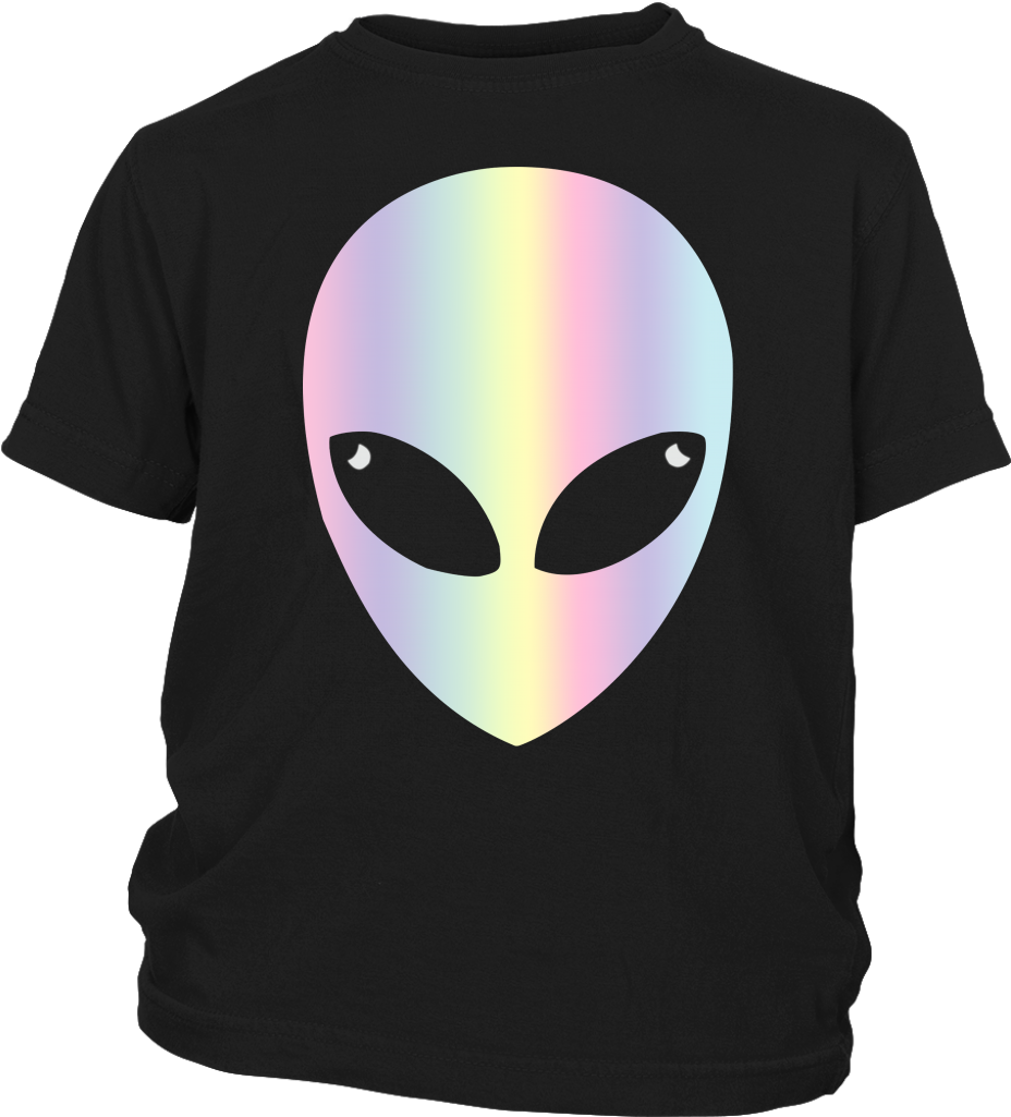 Cute Colorful Alien Head T Shirt - Shirt (1024x1024), Png Download