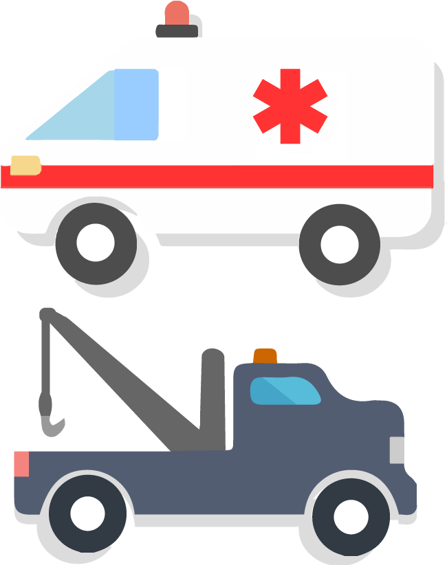 Tow And Ambulance (650x822), Png Download