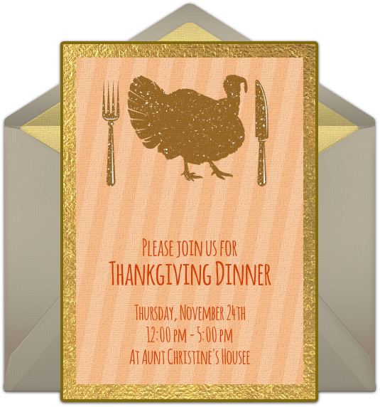 Gotta Love This Free Thanksgiving Invitation With A - Rooster (650x650), Png Download