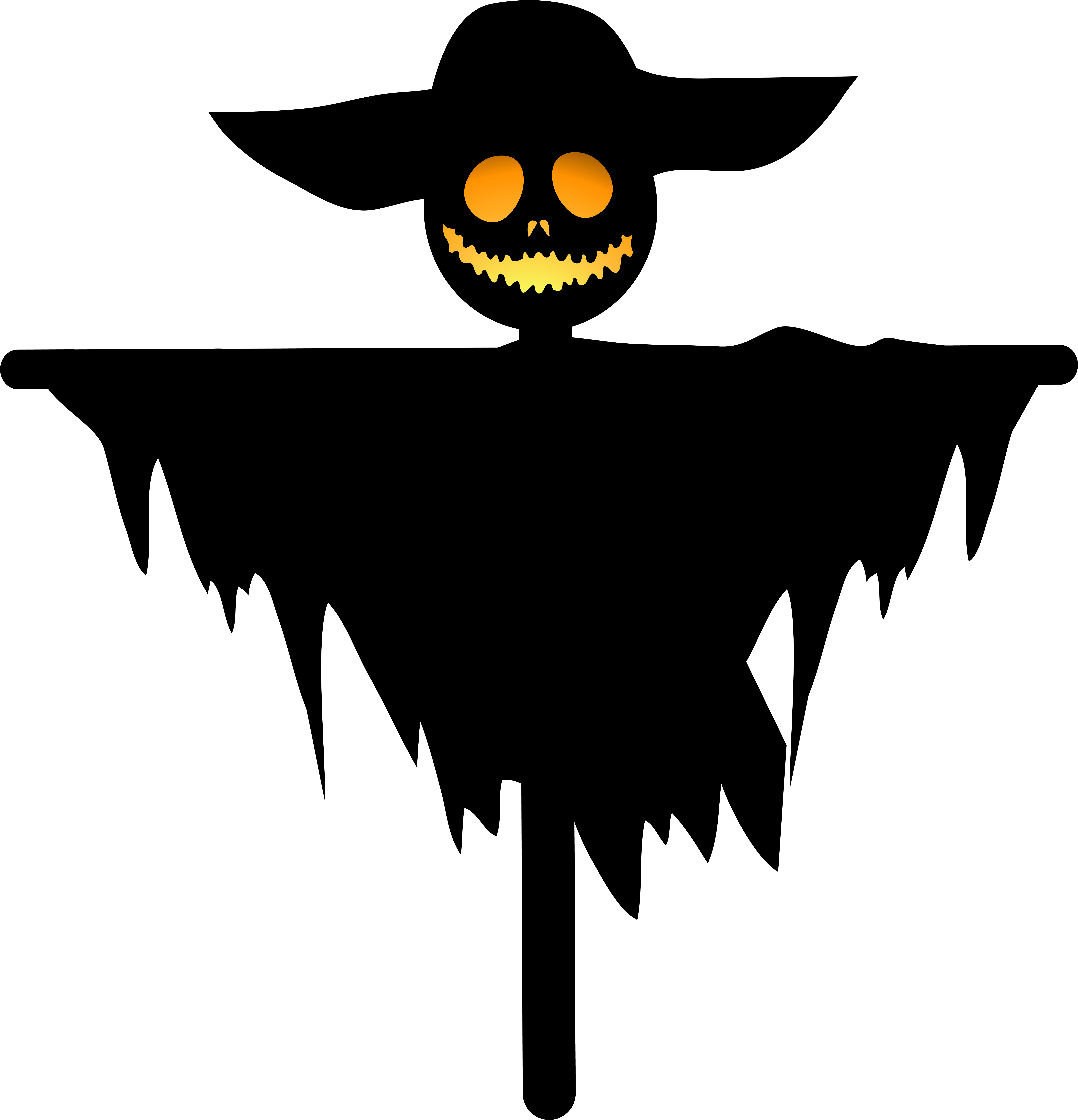 Pumpkin Scarecrow Png Clip Art (7732x8000), Png Download