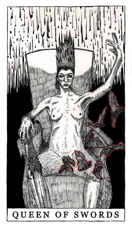 Swords Queen - Black Queen Of Swords (900x900), Png Download