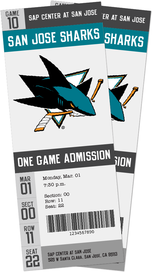 San Jose Sharks (570x1000), Png Download