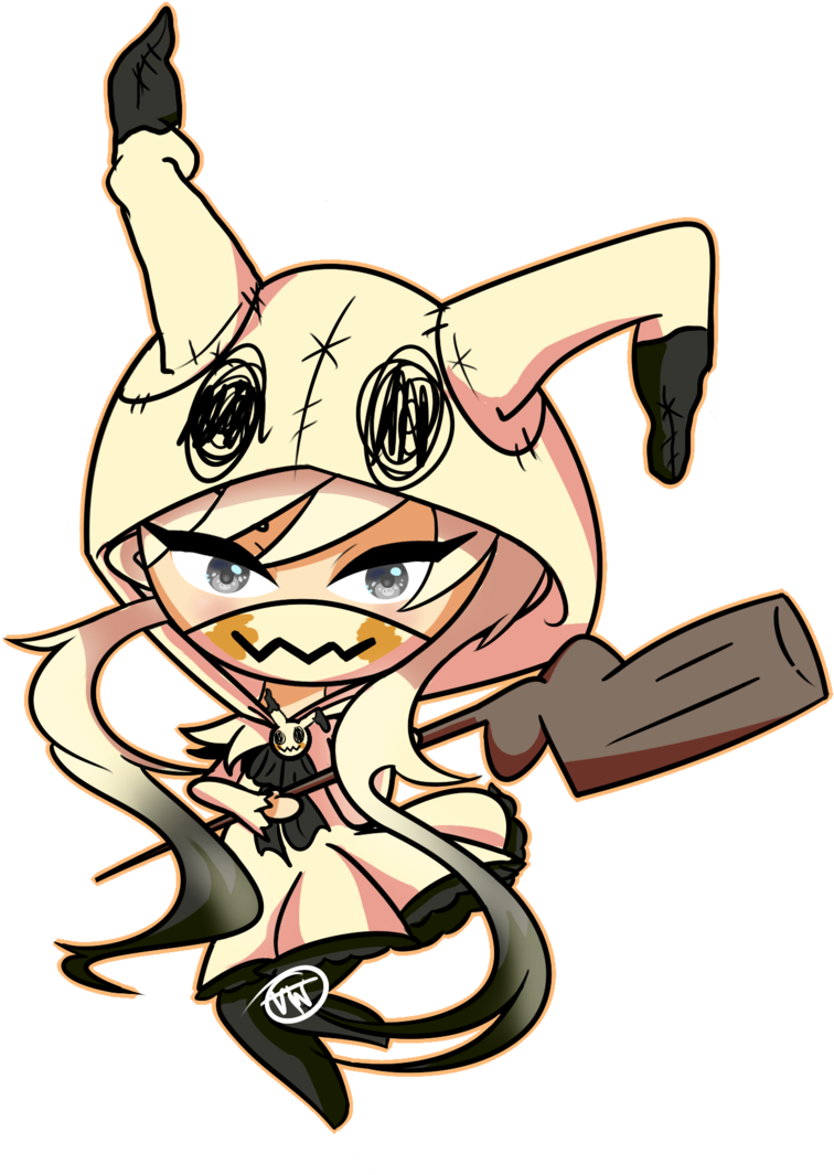 “magical Girl Mimikyu Redraw ” - Mimikyu Human Girl (1280x1280), Png Download