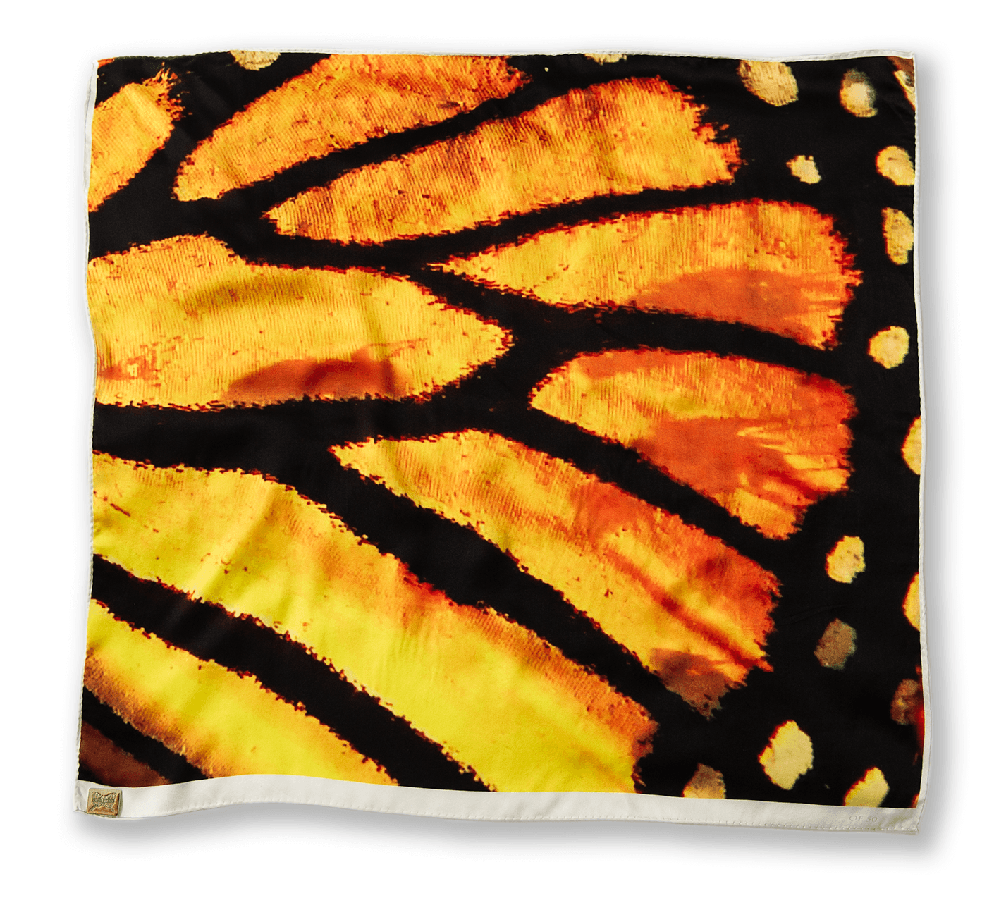 Monarch Butterfly Silk Scarf - Motif (1410x1274), Png Download