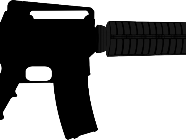 Gun Clipart Long Gun - Airsoft Guns M4a1 Carbine (640x480), Png Download