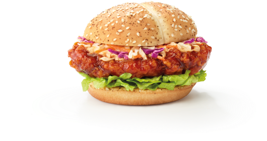 Seoul Spicy Chicken Burger - Chicken Spicy Burger Mcd (1024x768), Png Download