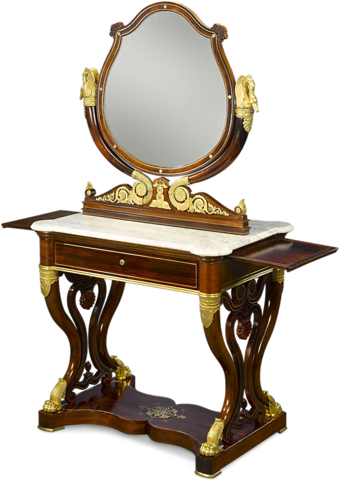 French Double Dressing Table - End Table (864x1080), Png Download