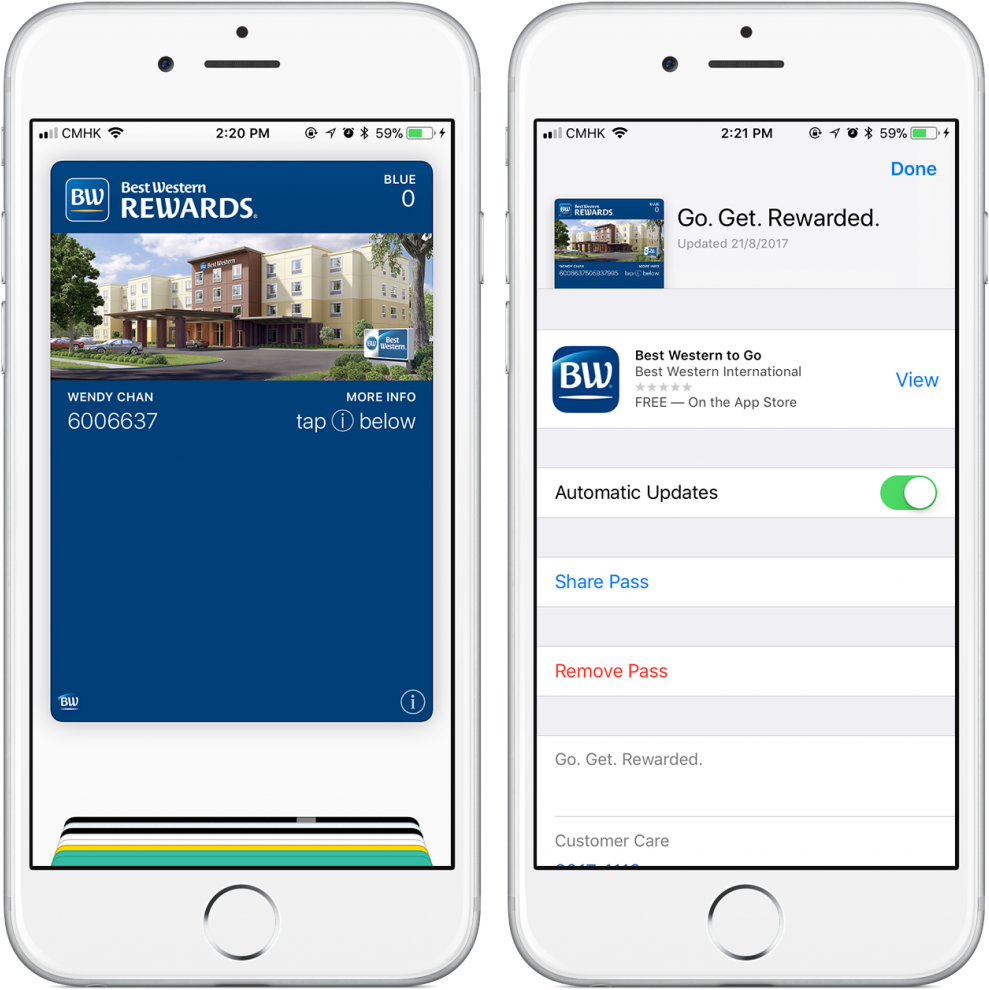 Best Western Apple Wallet Membership Cards Passkit - Iphone (1024x1016), Png Download