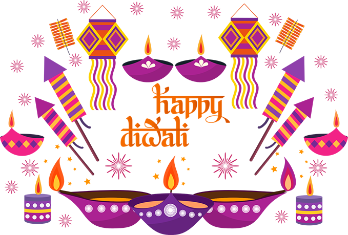 Celebrate This Diwali With Decorative Posters And Motivate - Free Clip Art Diwali (679x459), Png Download