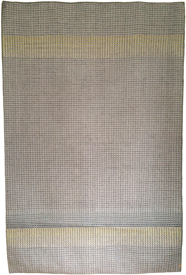 Yellow & Teal Hand Woven Rug By Waffle Design - Linen (1000x1000), Png Download