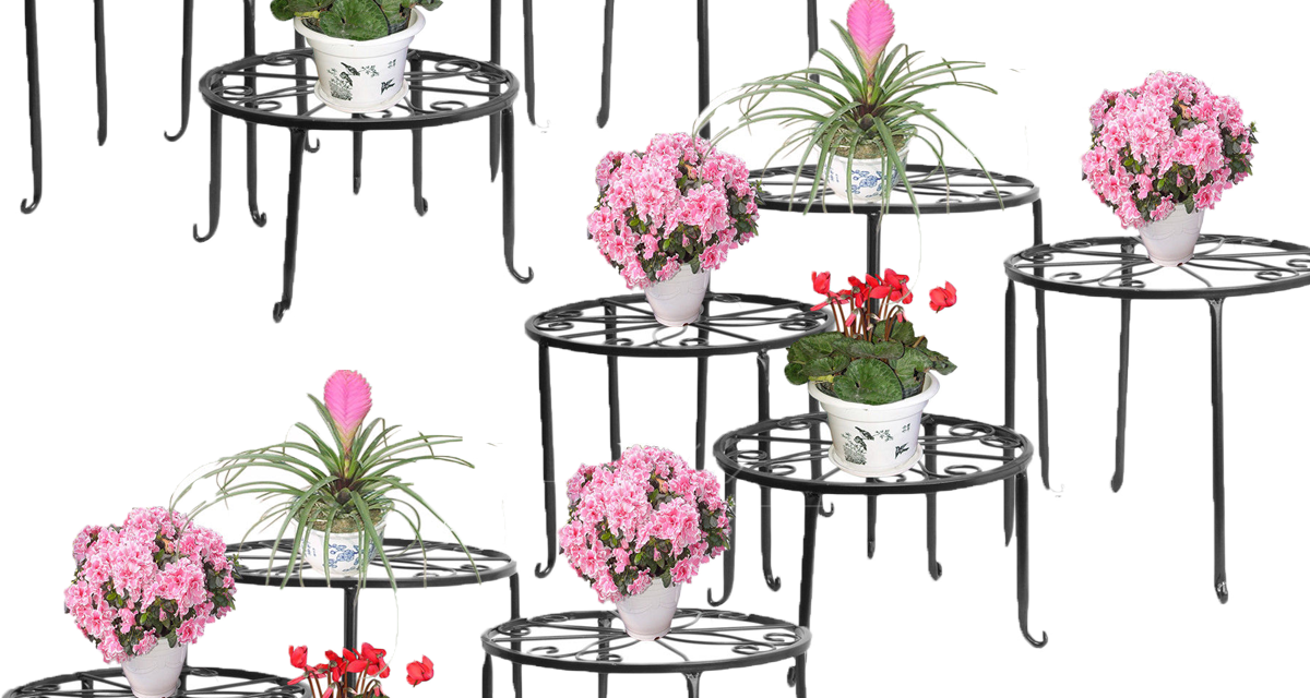 20pcs Metal Outdoor Indoor Pot Plant Stand Garden Decor - Plant Stands (1200x640), Png Download