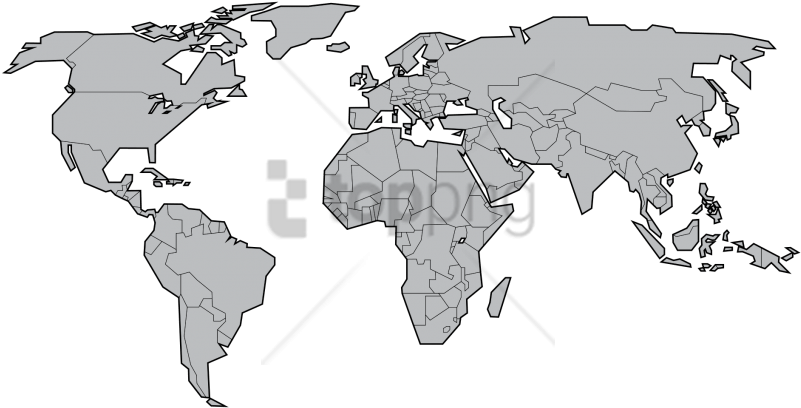 Free Png Download Blank Color World Map Png Png Images - Far Is Finland From Australia (850x457), Png Download