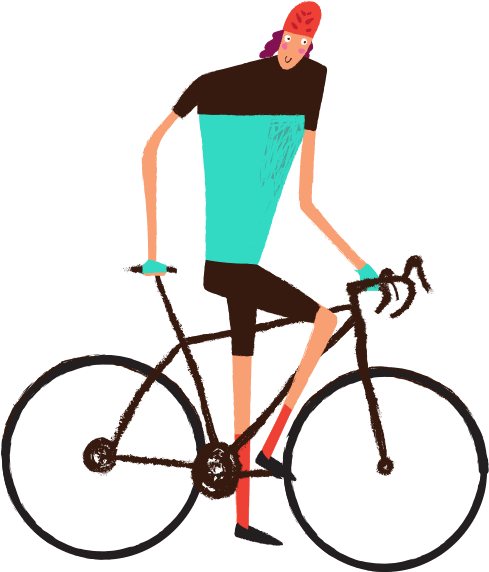 Topbike-cyclist - Hybrid Bicycle (1080x1080), Png Download