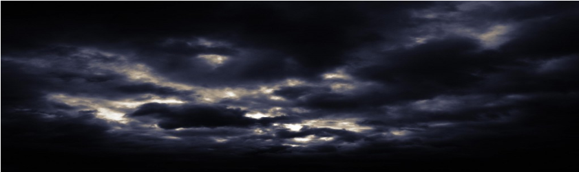 Night Sky Clouds Clipart - Darkness (840x480), Png Download