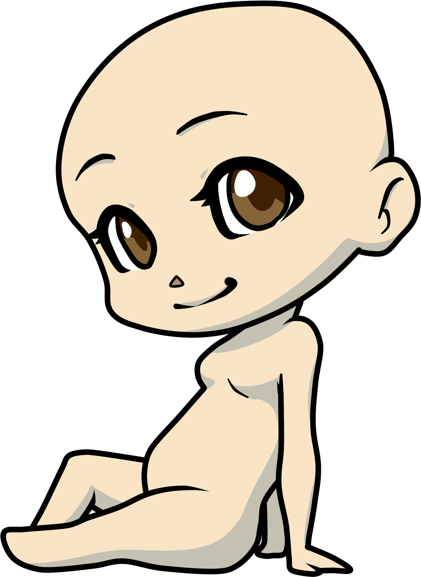 Free Anime Boy Base Sitting (1429x1957), Png Download