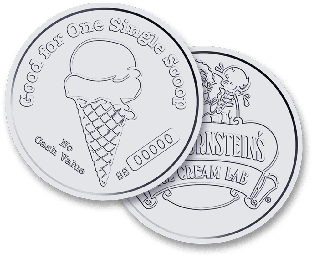 Single Scoop Gift Coin - Silver (1200x1200), Png Download