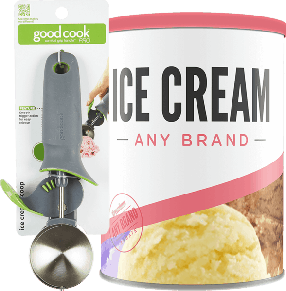 00 For Goodcook® Pro Ice Cream Scoop & Any Brand Ice - Gelato (588x600), Png Download