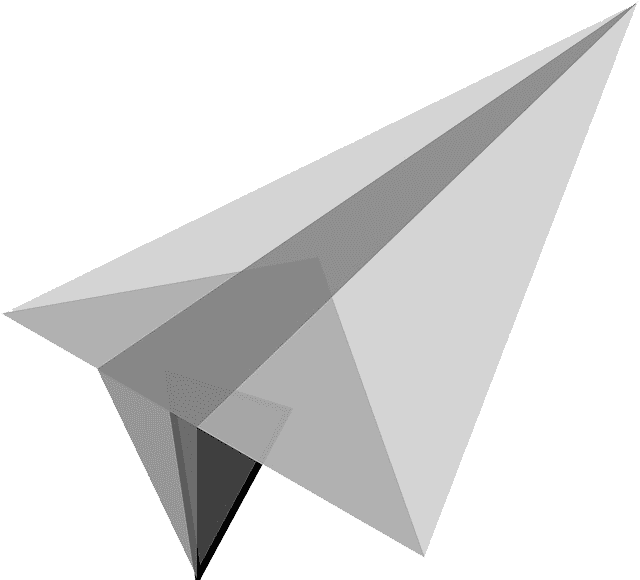 White Paper Plane - Origami Airplane Png (640x580), Png Download