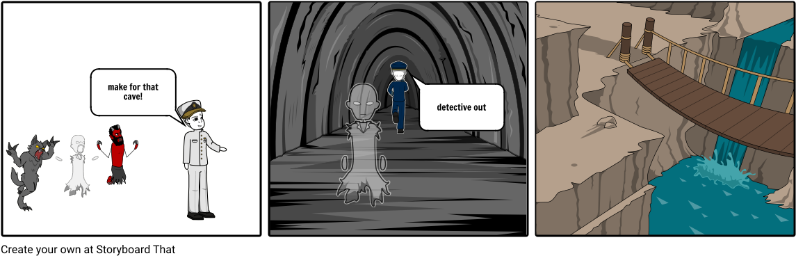 The Monster Detective - Cartoon (1164x385), Png Download