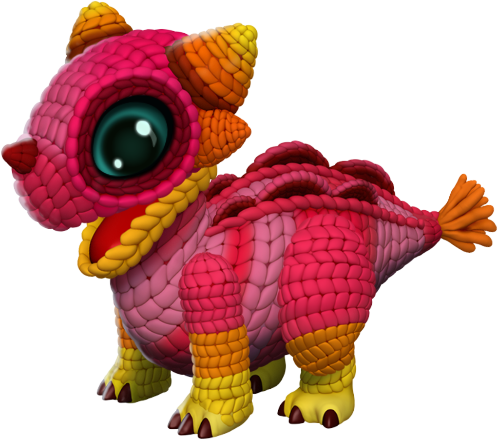 Yarn Dragon Baby - Cartoon (1022x902), Png Download