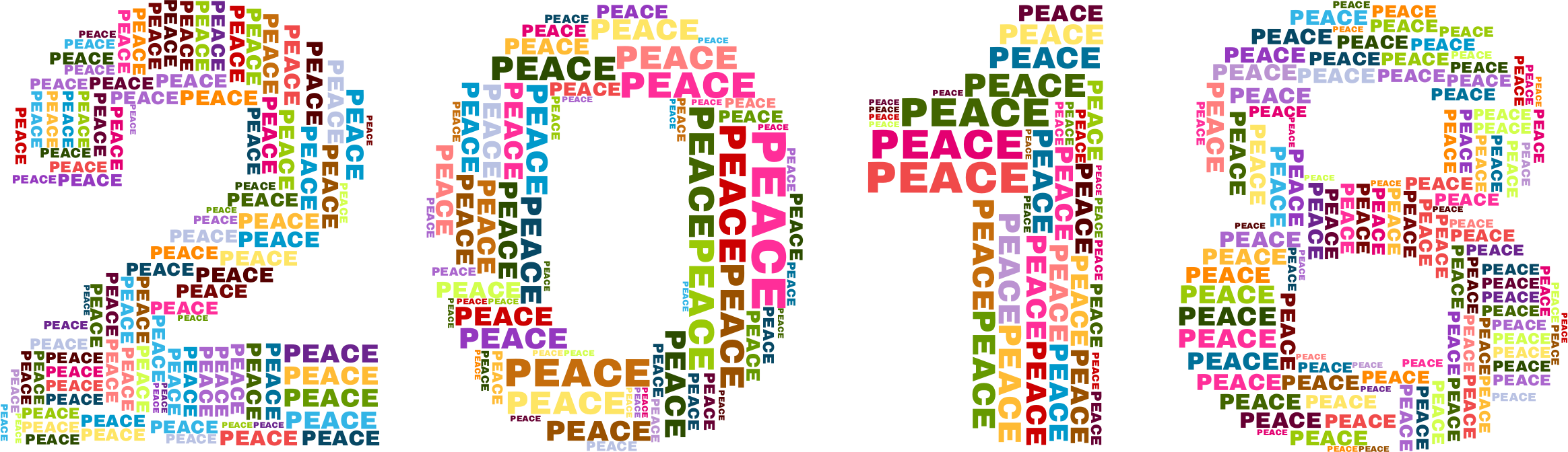 Big Image - 2018 Peace (2328x672), Png Download