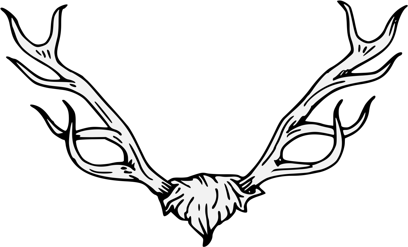 Antler Clipart Traceable (1320x806), Png Download