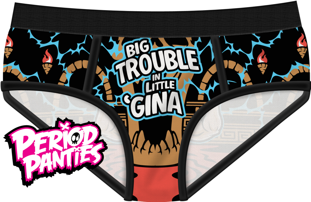 Big Trouble In Little 'gina By Period Panties At Ill-gotten - Big Trouble In Little Gina Underwear (1024x664), Png Download