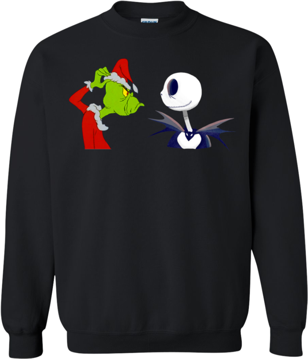 Grinch Who Stole The Nightmare Before Christmas Tee (1155x1155), Png Download