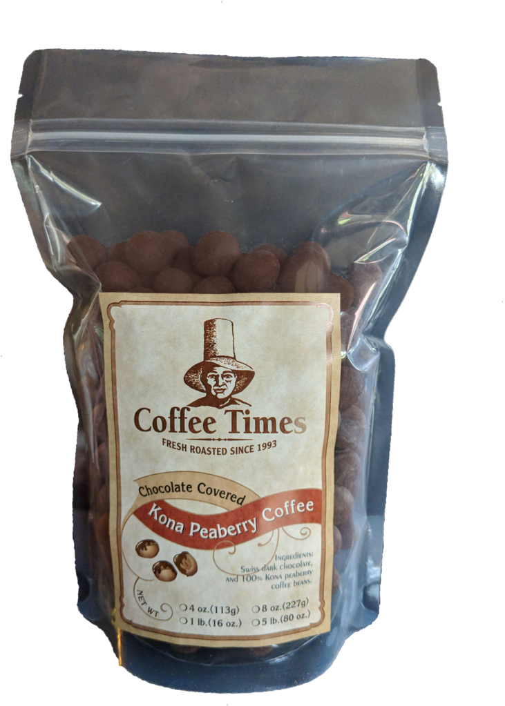 Chocolate Covered Kona Peaberry Coffee Beans - Kona Coffee (731x1023), Png Download