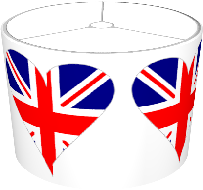 Funky Uk Flag Heart - Circle (674x516), Png Download