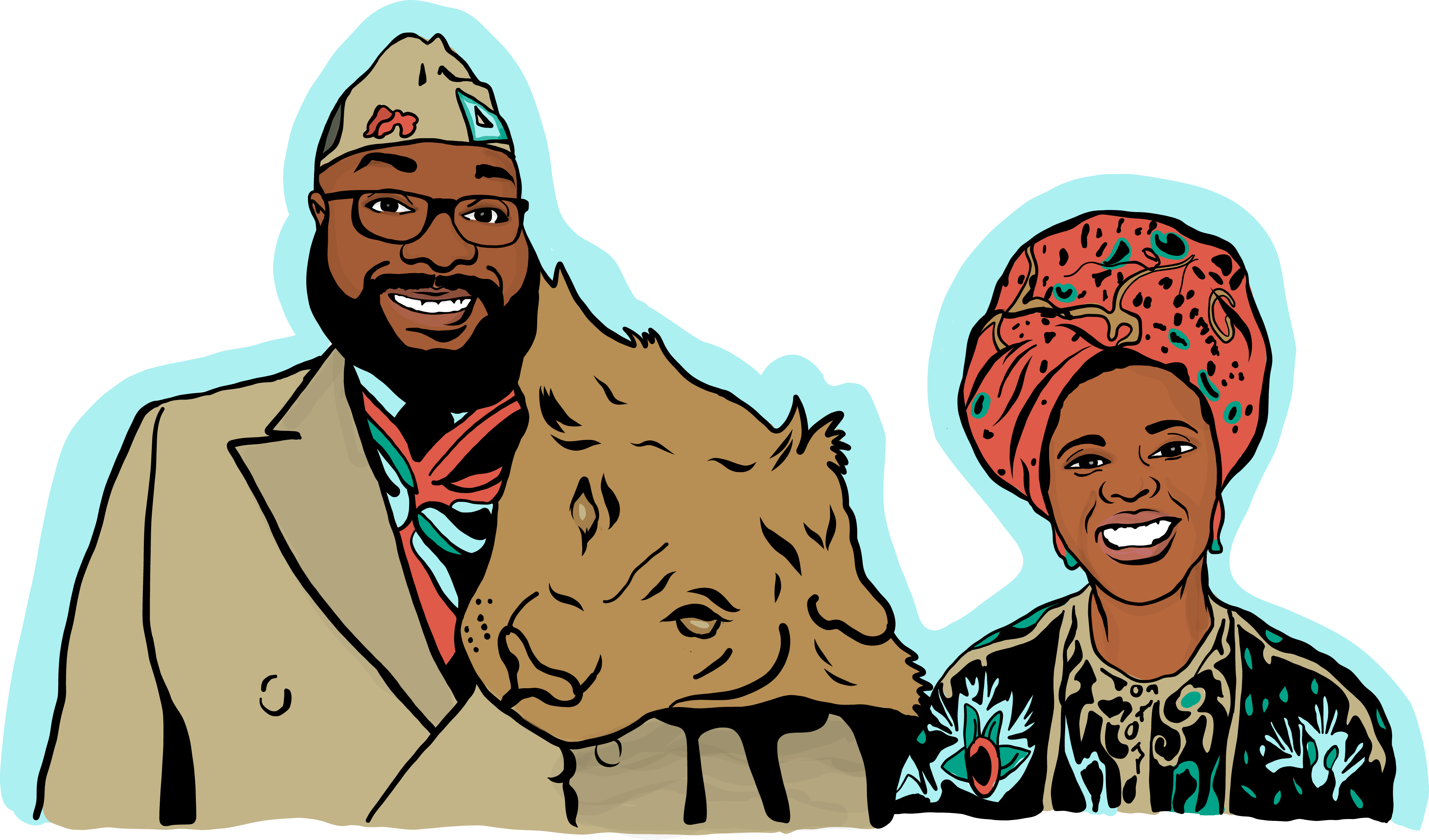 The Black Guy Who Tips - Cartoon (3954x2325), Png Download