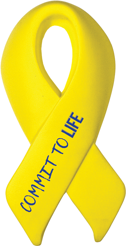 Yellow Ribbon Stress Reliever - Inflatable (800x800), Png Download