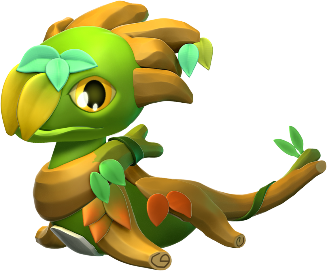 Jungle Dragon Baby - Cartoon (1135x940), Png Download