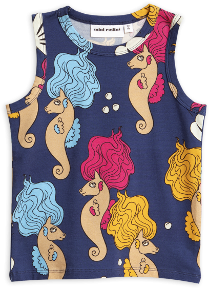 Mini Rodini Seahorse Tank (786x786), Png Download