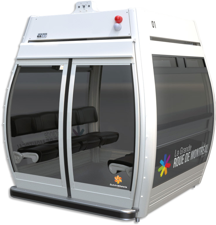 Observation Wheel Cabin - Montreal Wheel Old Port (781x776), Png Download