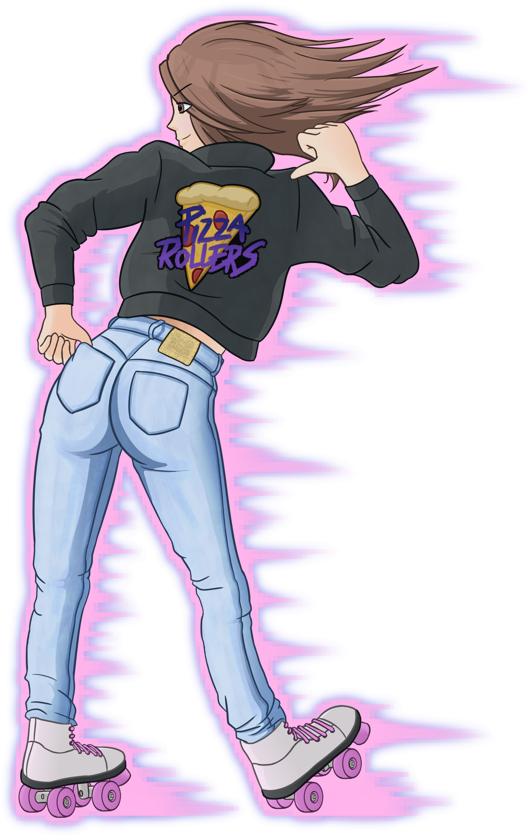 Pizza Roller - Cartoon (2380x3000), Png Download