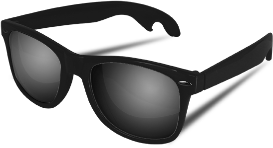 Idee Agent Kategorie - Super Dark Black Sunglasses (640x480), Png Download