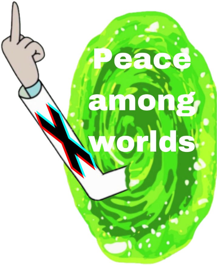 "peace Among Worlds, Rick " - Rick Middle Finger Png (1024x1024), Png Download