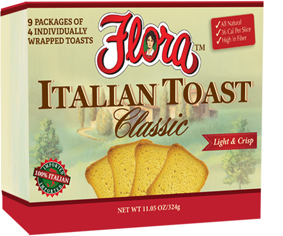 Italian Classic Toast - Flora Foods (600x600), Png Download