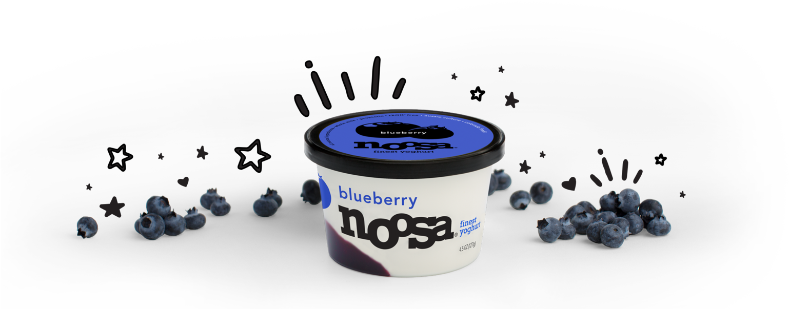 Blueberry Thrills - Noosa Yoghurt (1600x604), Png Download
