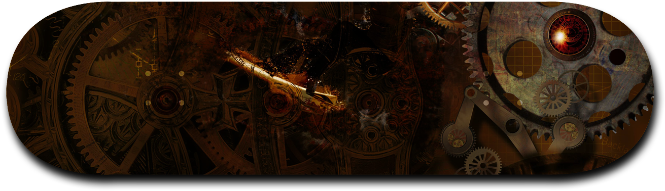 Skate Steampunk - Motif (1400x520), Png Download