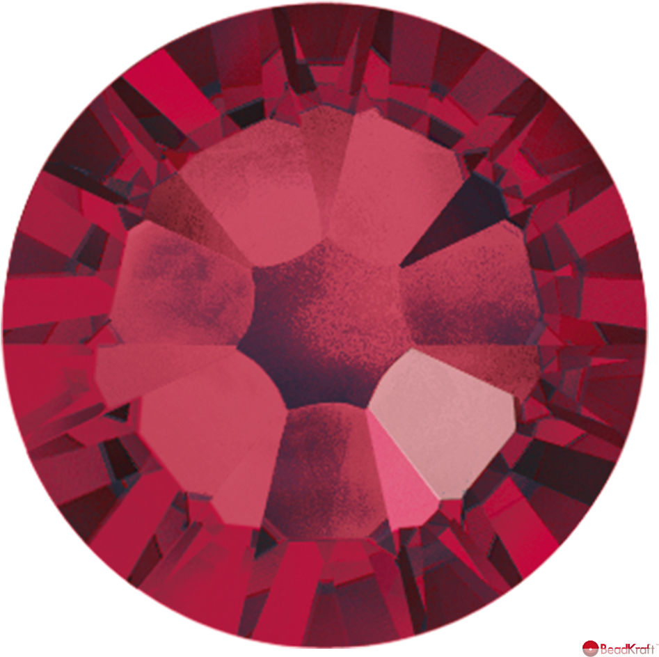 Beadkraft Ruby-swarovski 2058 Xilion Flatback Rhinestones - Hot Pink Flat Back Crystal (970x970), Png Download