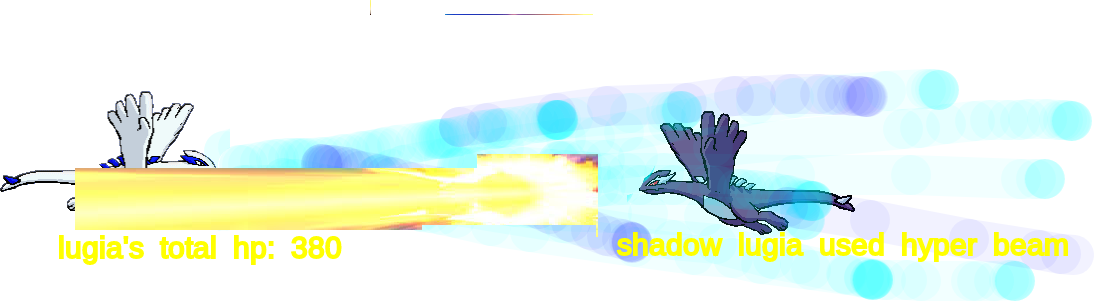 Shadow Lugia Legendary Pokemon 13781098 225 - Moving Pictures Of Pokemon (1094x301), Png Download