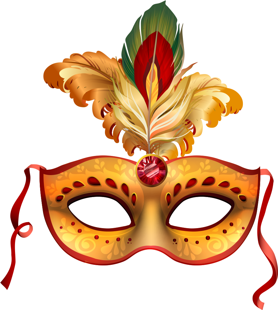 Mardi Venice Carnival Gras Mask Brazilian Party Clipart - Carnival Masks Brazil (1000x1000), Png Download