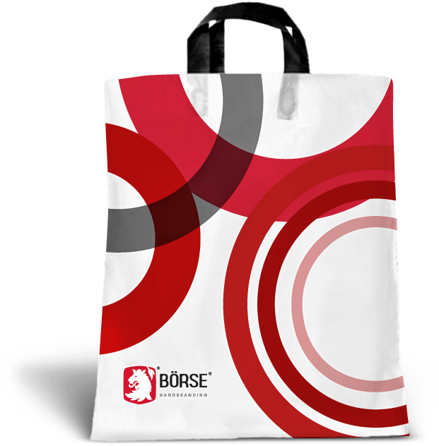 Flexible Handle Plastic Shopping Bag - Bolsa Impresa Con Vectores (640x690), Png Download