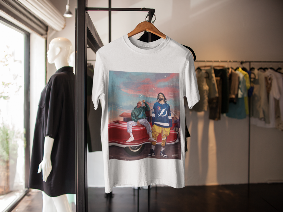 Unisex Tee / "leader Of The New School Feat - Mockup T Shirt Store (960x720), Png Download