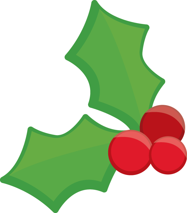 Christmas Holly Clip Art - Hoja De Nochebuena Png (535x610), Png Download