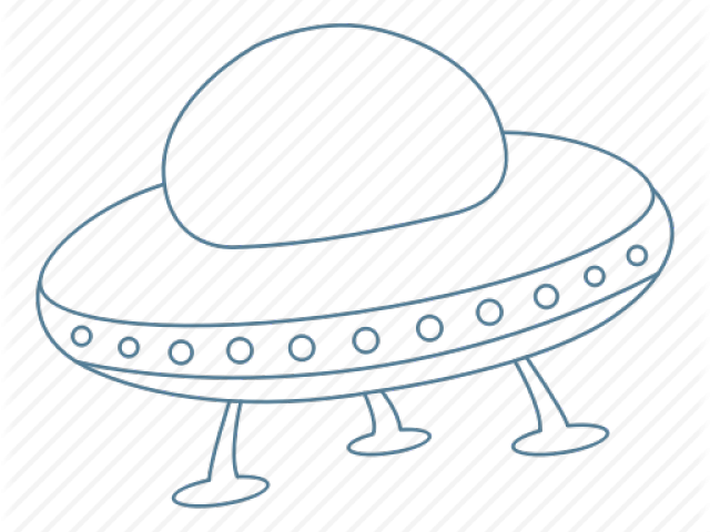 Drawn Ufo Alien Ship - Illustration (640x480), Png Download